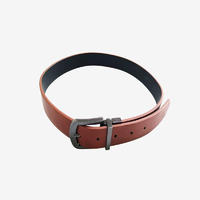 Brown rotatig buckle  belt