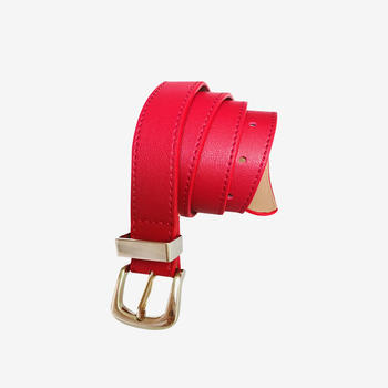 Red belt with waist pack